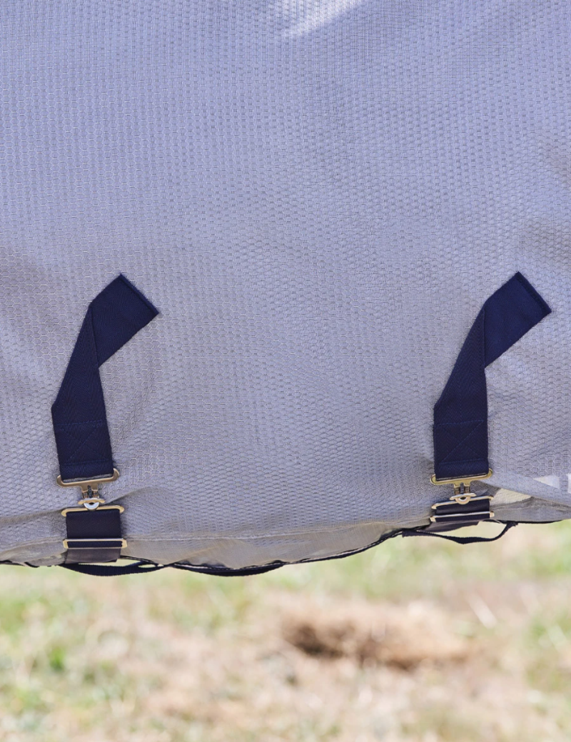 WeatherBeeta ComFiTec Hexi Shield Fly Rug Combo - Silver/Navy/White -3