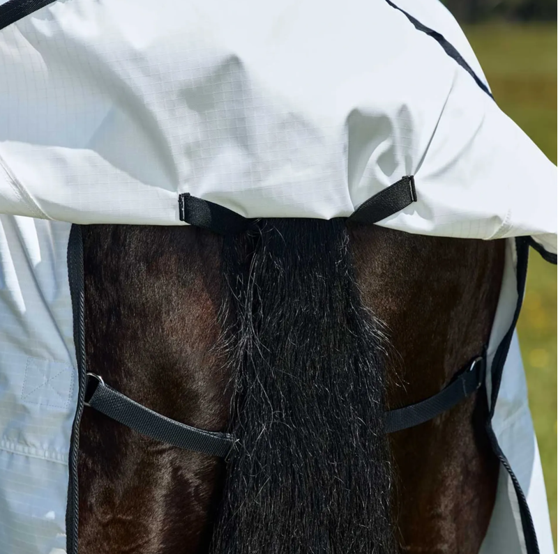 WeatherBeeta ComFiTec Sweet Itch Shield Fly Rug Combo Neck - White/Charcoal -3
