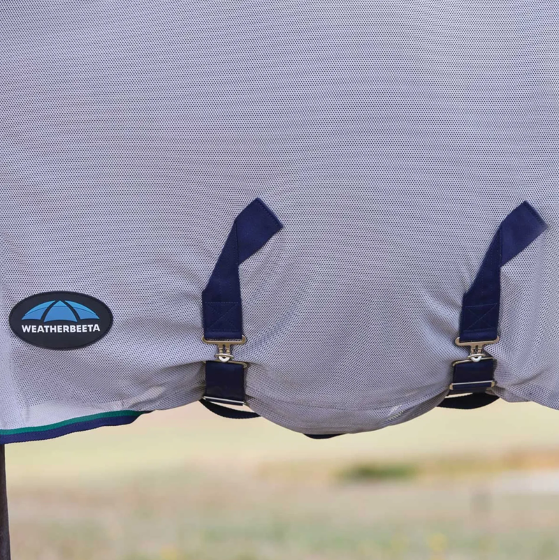 WeatherBeeta ComFiTec Zephyr Fly Sheet Combo Rug - Grey/Navy/Forest Green -2