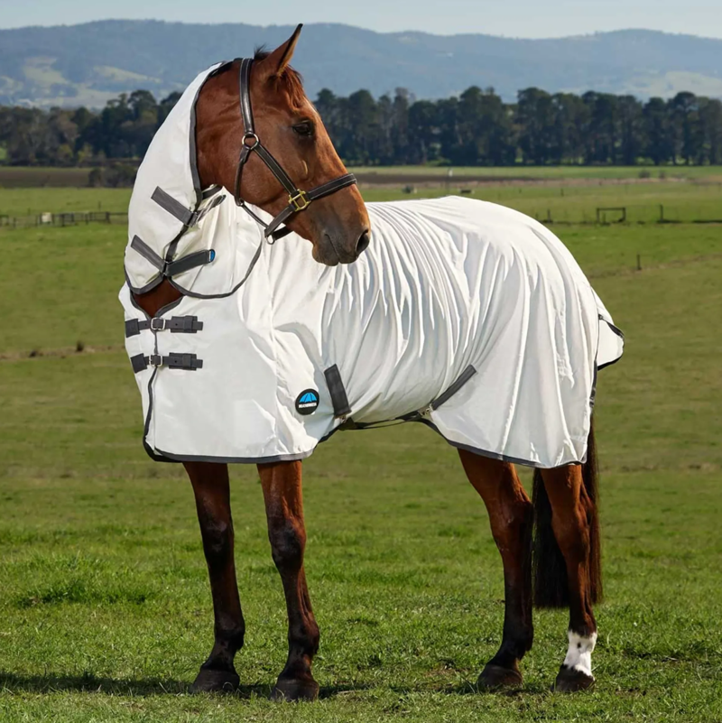 WeatherBeeta ComFiTec Tyro Fly Sheet Combo Rug - White/Charcoal 