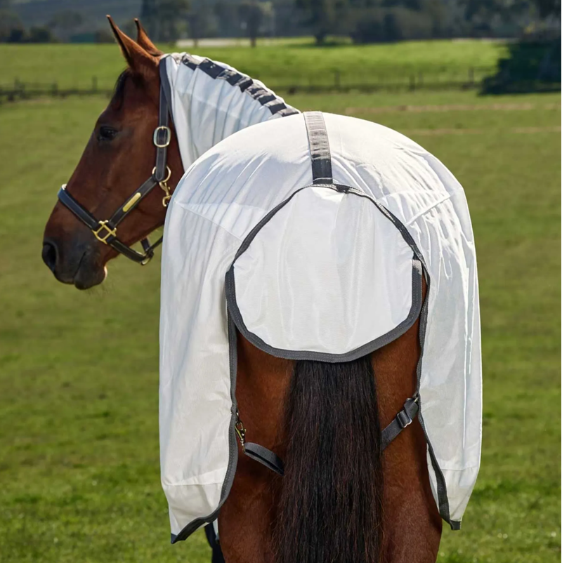 WeatherBeeta ComFiTec Tyro Fly Sheet Combo Rug - White/Charcoal -3