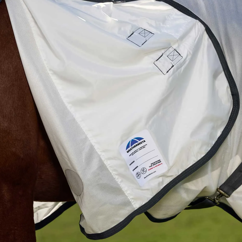 WeatherBeeta ComFiTec Tyro Fly Sheet Combo Rug - White/Charcoal -2