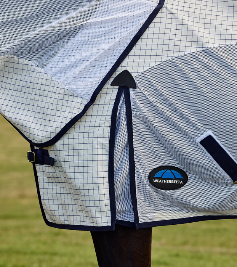 WeatherBeeta Airstream Combo Neck Rug  - White/Navy-2