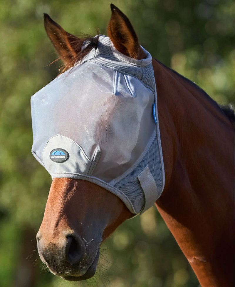 WeatherBeeta ComFiTec Fine Mesh Fly Mask - Grey 