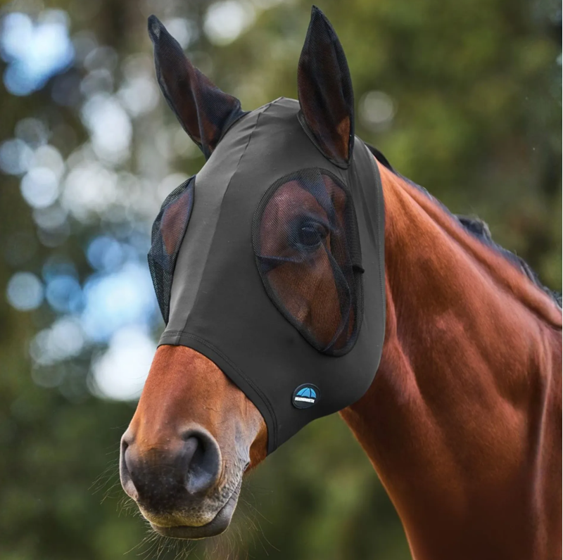 WeatherBeeta ComFiTec Stretch Fly Mask With Ears - Black
