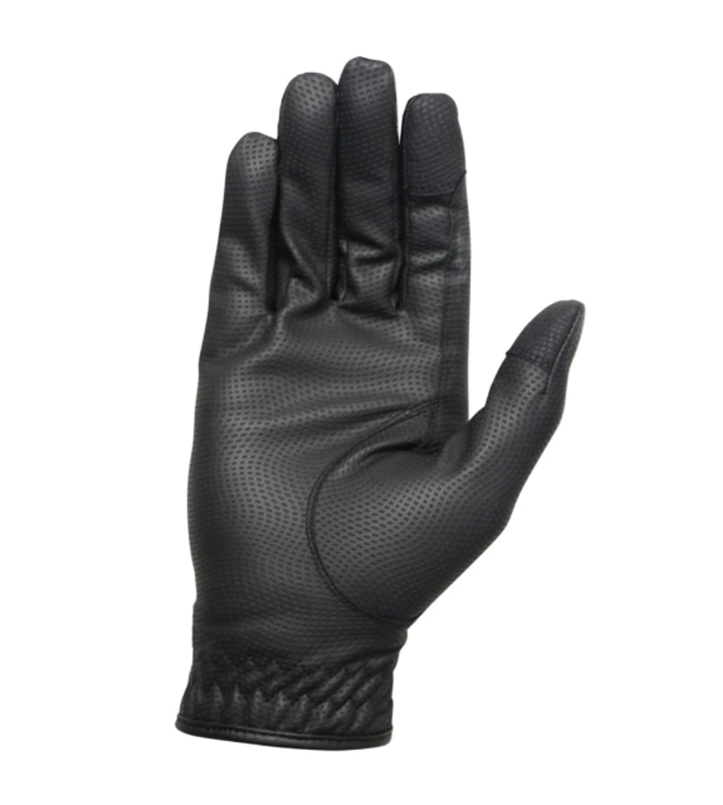Hy Equestrian Roka Advanced Riding Gloves - Black/Silver X small-1
