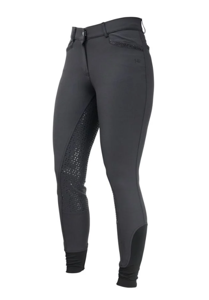 Hy Equestrian Women's Roka Crystal Breeches - Black/Black Crystal