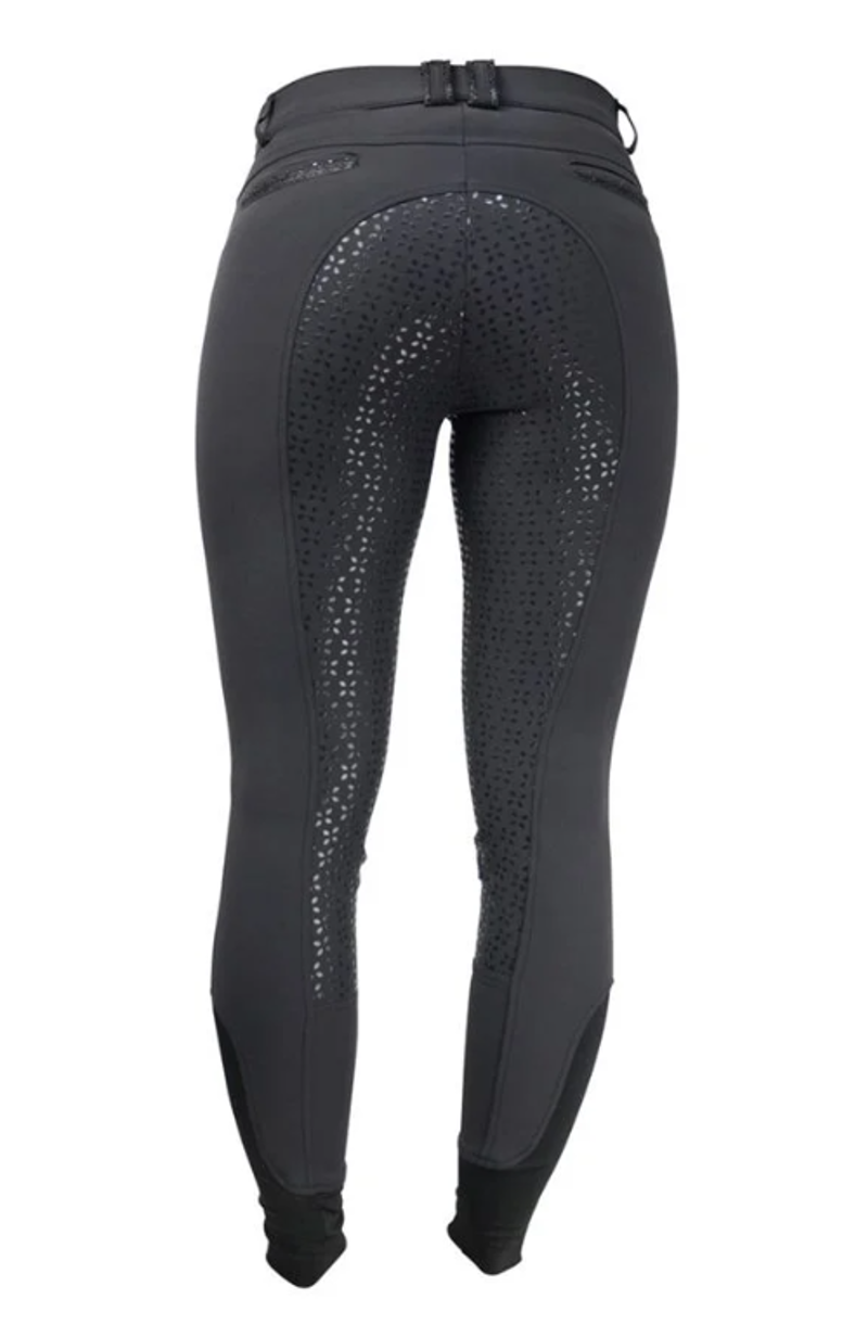 Hy Equestrian Women's Roka Crystal Breeches - Black/Black Crystal-1