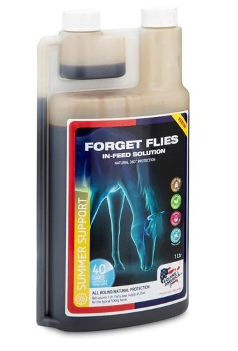 Equine America Forget Flies In-Feed Solution - 1 Litre