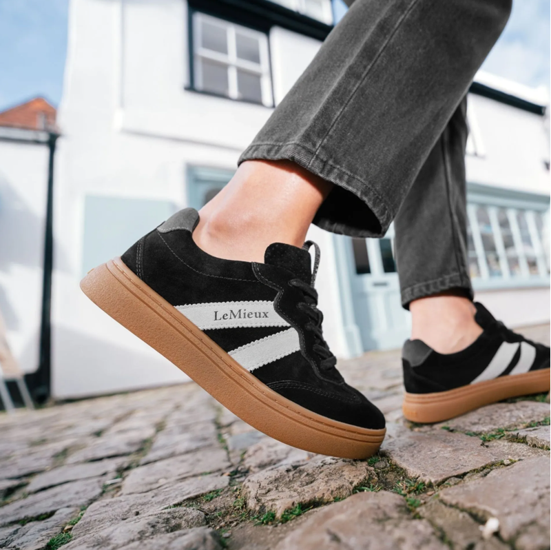 LeMieux Stockbridge Suede Lifestyle Trainers - Black-2