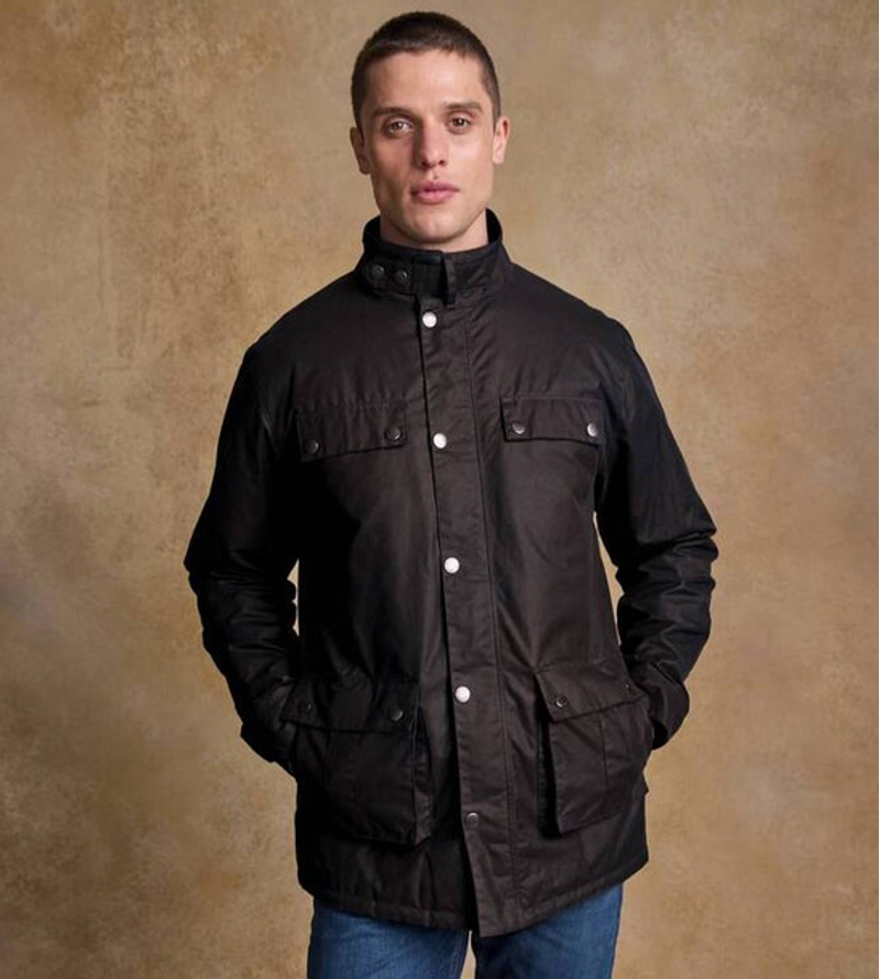 Jack Murphy Ciaran Men's Wax Jacket - Rustic Brown