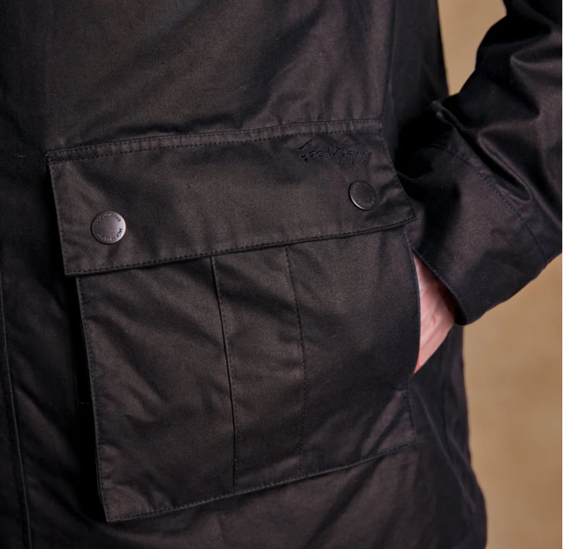 Jack Murphy Ciaran Men's Wax Jacket - Rustic Brown-4