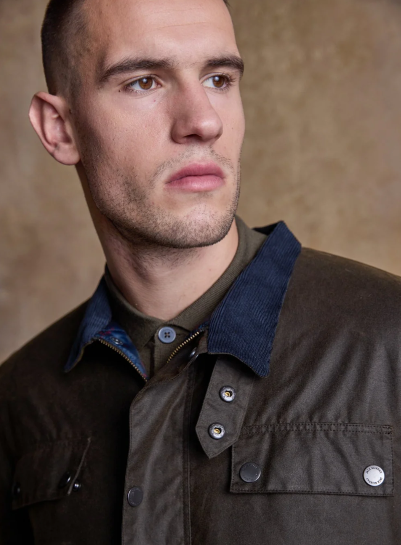 Jack Murphy Ciaran Men's Wax Jacket - Rustic Brown-2