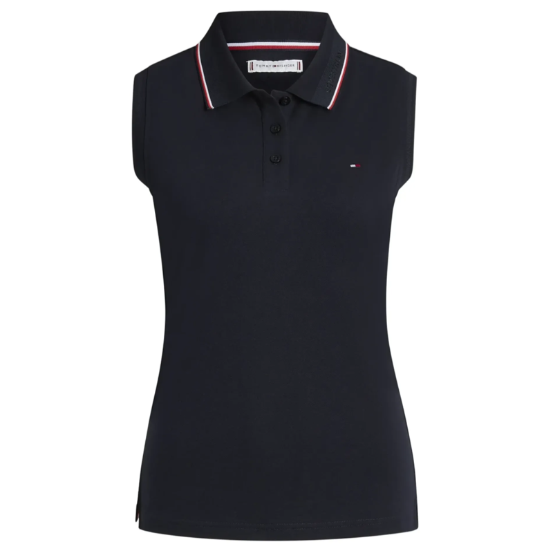 Tommy Hilfiger Cordova Ladies Sleeveless Polo - Desert Sky-1