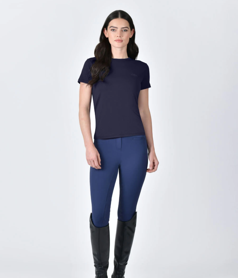 WeatherBeeta Women's Relaxed Copper UV Short Sleeve Tee - Navy -1