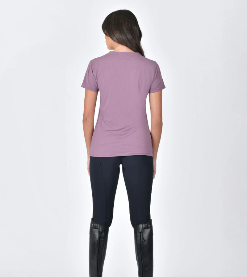 WeatherBeeta Women's Relaxed Copper UV Short Sleeve Tee - Mauve Wine -2