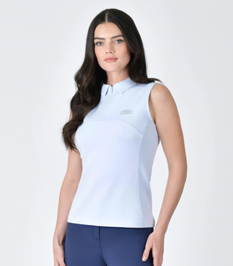 WeatherBeeta Women's 37.5 Sleeveless Performance Polo - Mist Blue 