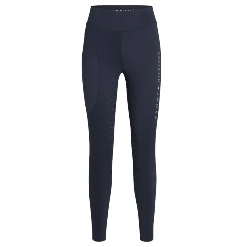 Tommy Hilfiger Elmira All-Year Rhinestone Full Grip Riding Leggings - Desert Sky