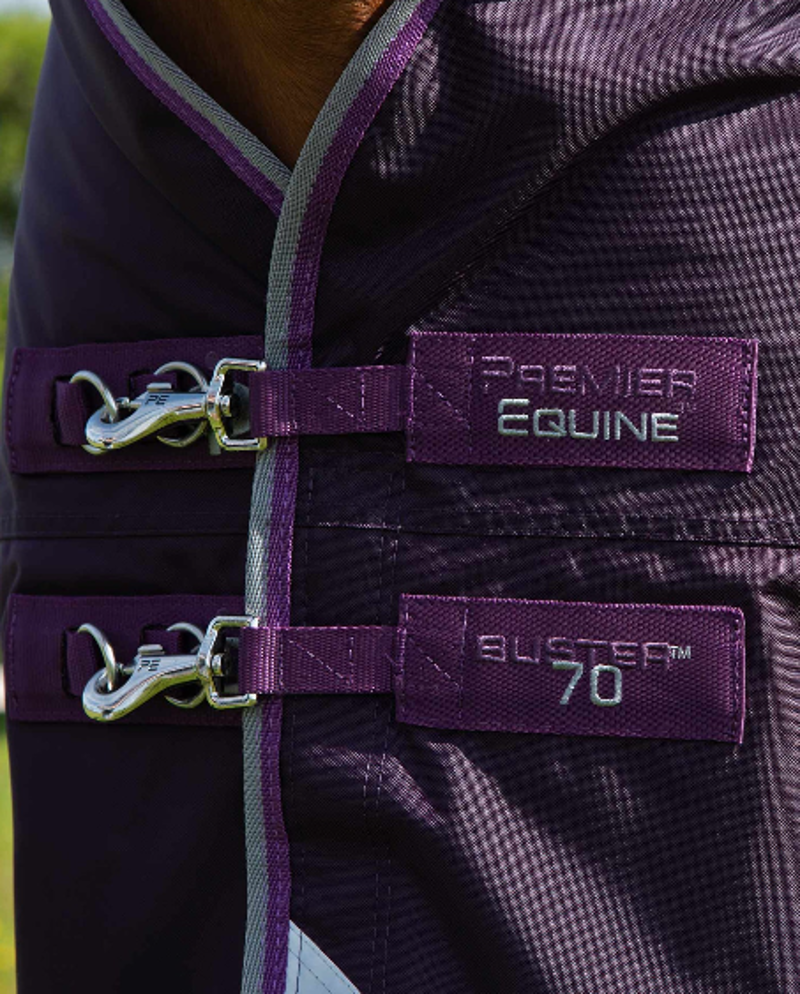 Premier Equine Buster 70g Turnout Rug With Classic Neck Cover - Purple-1
