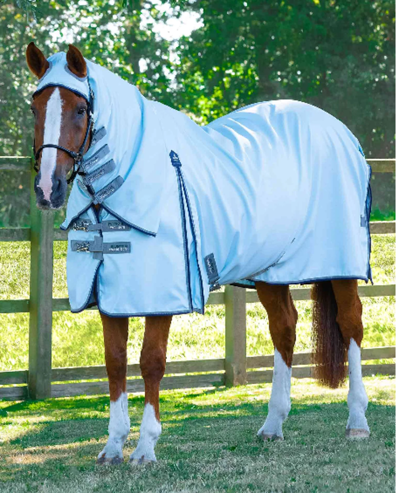 Premier Equine Buster Sweet Itch Fly Rug With Surcingles - Blue