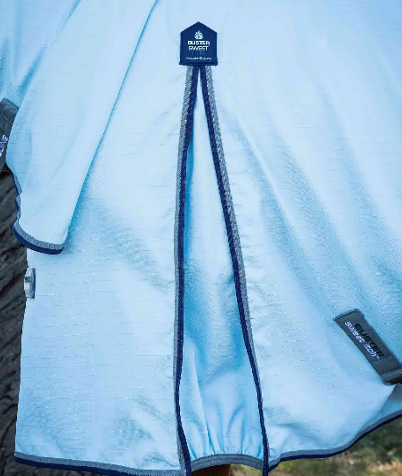 Premier Equine Buster Sweet Itch Fly Rug With Surcingles - Blue-3