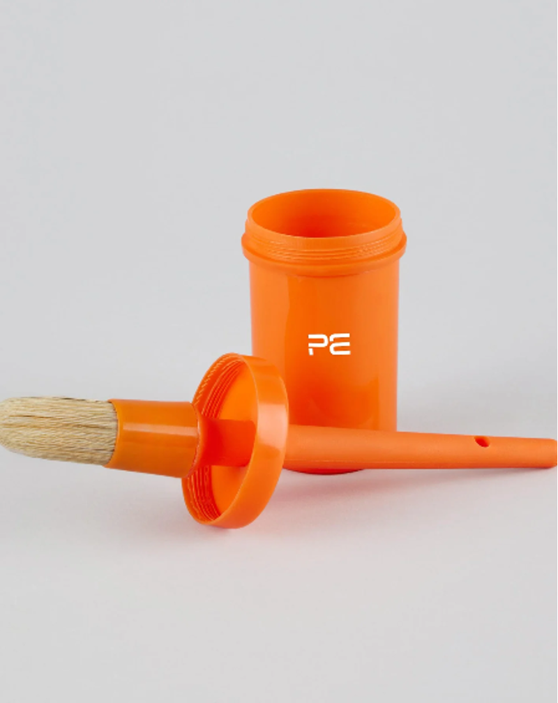 Premier Equine Hoof Oil Brush With Bottle - Orange 
