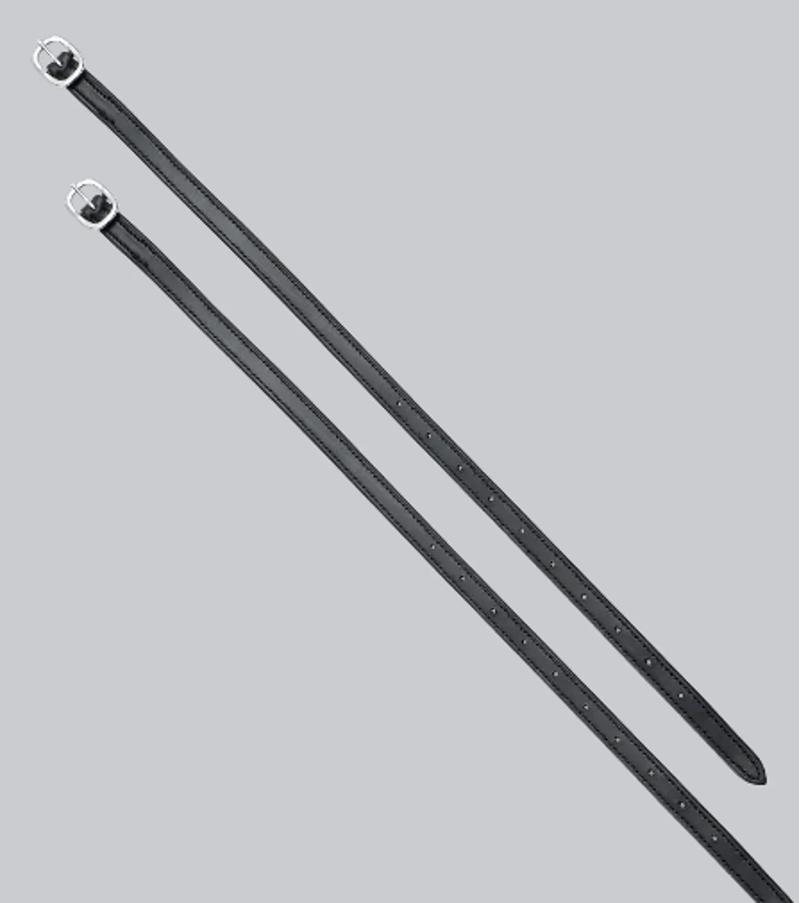 Premier Equine Leather Spur Straps - Black
