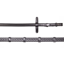 Henry James Saddlery BioThane Bio Grip Hybrid Rubber Reins with Leather Stoppers - Black