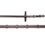 Henry James Saddlery BioThane Bio Grip Hybrid Rubber Reins with Leather Stoppers - Brown