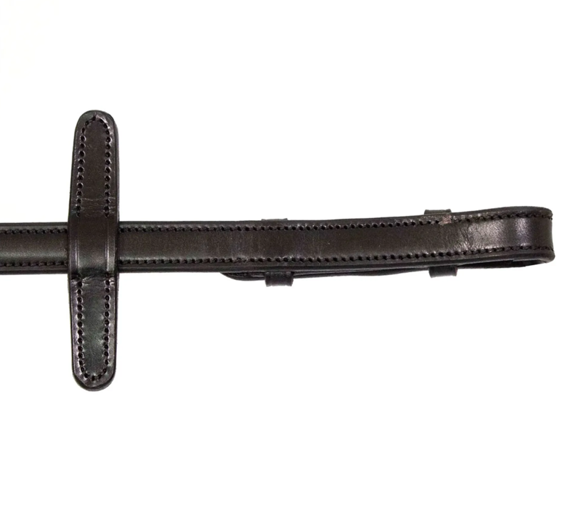 Henry James Saddlery Calfskin Supergrip Reins with Stoppers - Black-3