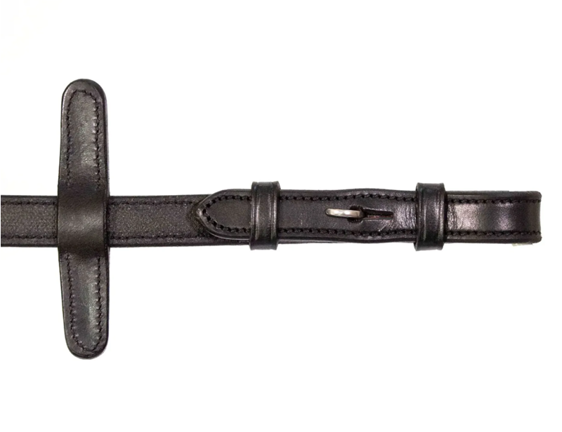 Henry James Saddlery Calfskin Supergrip Reins with Stoppers - Black-2
