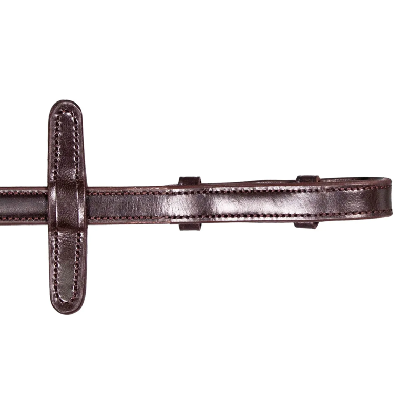 Henry James Saddlery Calfskin Supergrip Reins with Stoppers - Brown-3