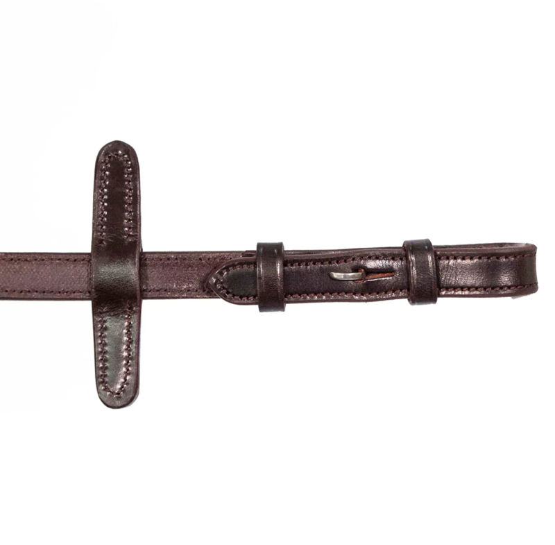 Henry James Saddlery Calfskin Supergrip Reins with Stoppers - Brown-2