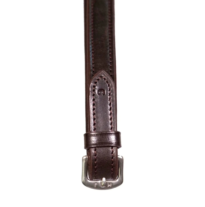 Henry James Saddlery Calfskin Supergrip Reins with Stoppers - Brown-4