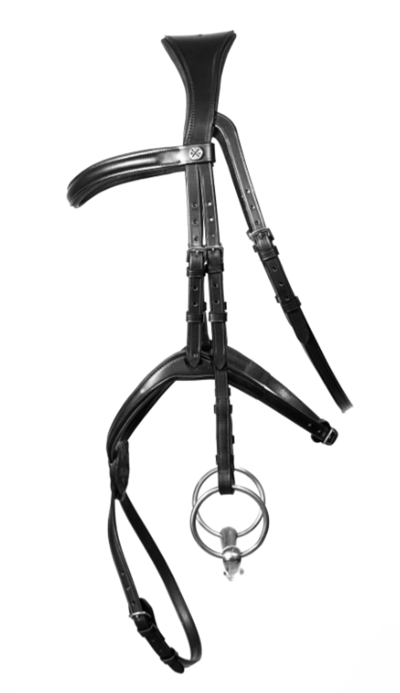 Henry James Saddlery Grackle Bridle - Black-1