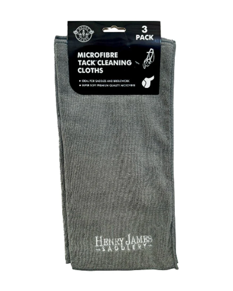 Henry James Saddlery Microfibre Tack Cleaning Cloths - Pack of 3 -1