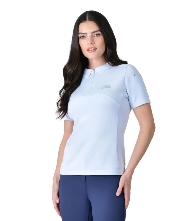 WeatherBeeta 37.5 Short Sleeve Ladies Performance Polo - Mist Blue 