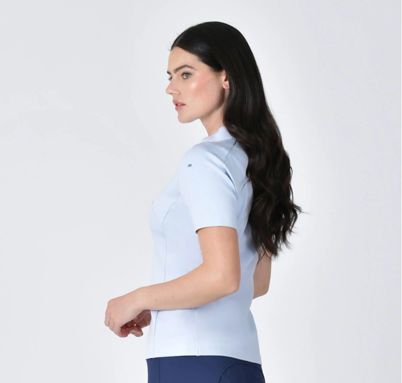 WeatherBeeta 37.5 Short Sleeve Ladies Performance Polo - Mist Blue -1