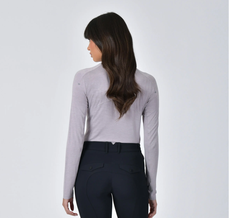 WeatherBeeta 37.5 Lightweight Performance Long Sleeve 1/4 Zip Top - Mauve Wine/Marle-3