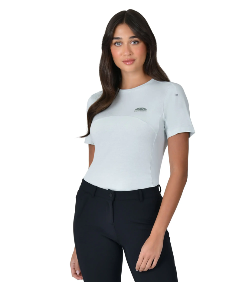 WeatherBeeta 37.5 Ladies Lightweight Performance Short Sleeve Top - Soft Sage/Marle 