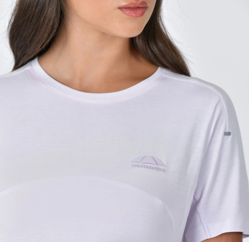 WeatherBeeta 37.5 Ladies Lightweight Performance Short Sleeve Top - Lavender Mist/Marle -1