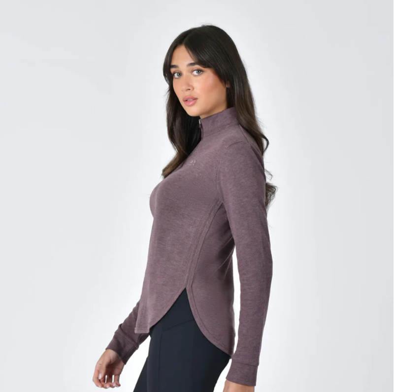 WeatherBeeta Ladies London Layer Long Sleeve Top - Mulberry Marle-1
