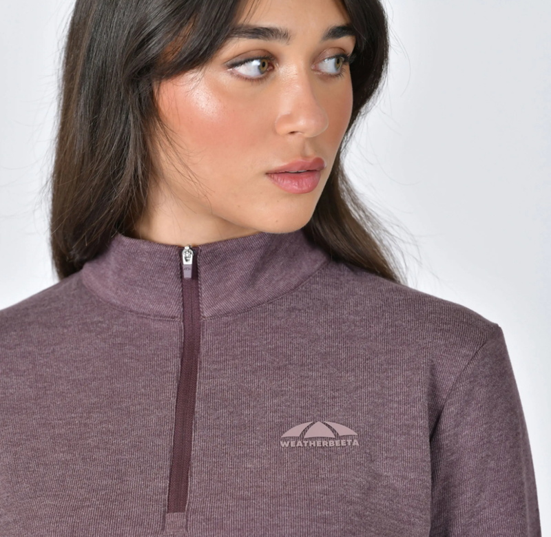 WeatherBeeta Ladies London Layer Long Sleeve Top - Mulberry Marle-2