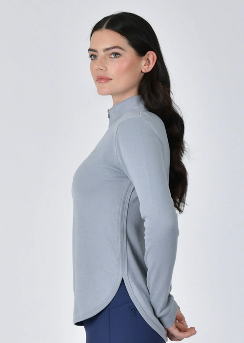 WeatherBeeta Ladies London Layer Long Sleeve Top - Bluestone Marle-1