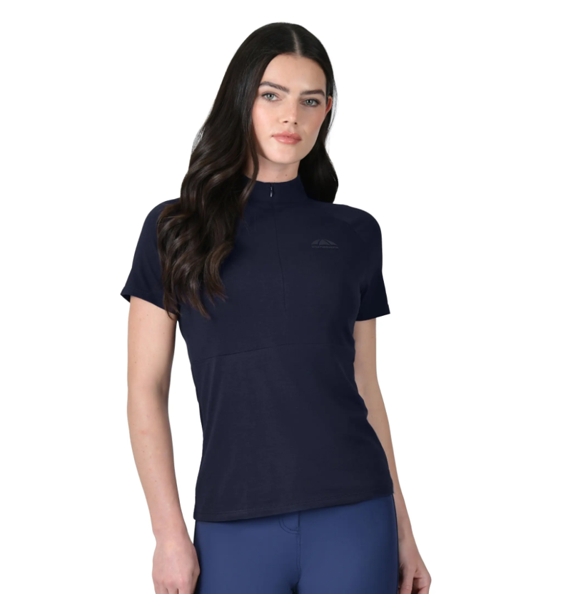 WeatherBeeta Bamboo Ladies Short Sleeve Performance Base Layer - Navy