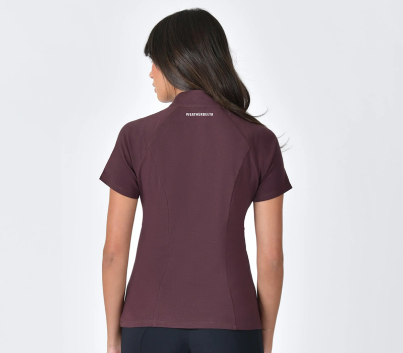WeatherBeeta Bamboo Ladies Short Sleeve Performance Base Layer - Mulberry-1