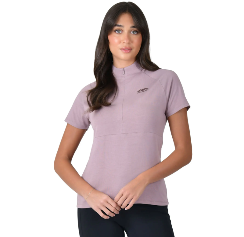 WeatherBeeta Bamboo Ladies Short Sleeve Performance Base Layer - Burnished Lilac 