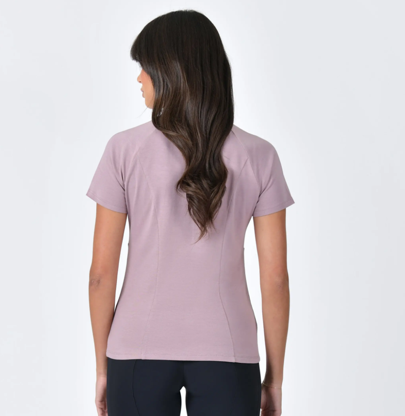 WeatherBeeta Bamboo Ladies Short Sleeve Performance Base Layer - Burnished Lilac -2