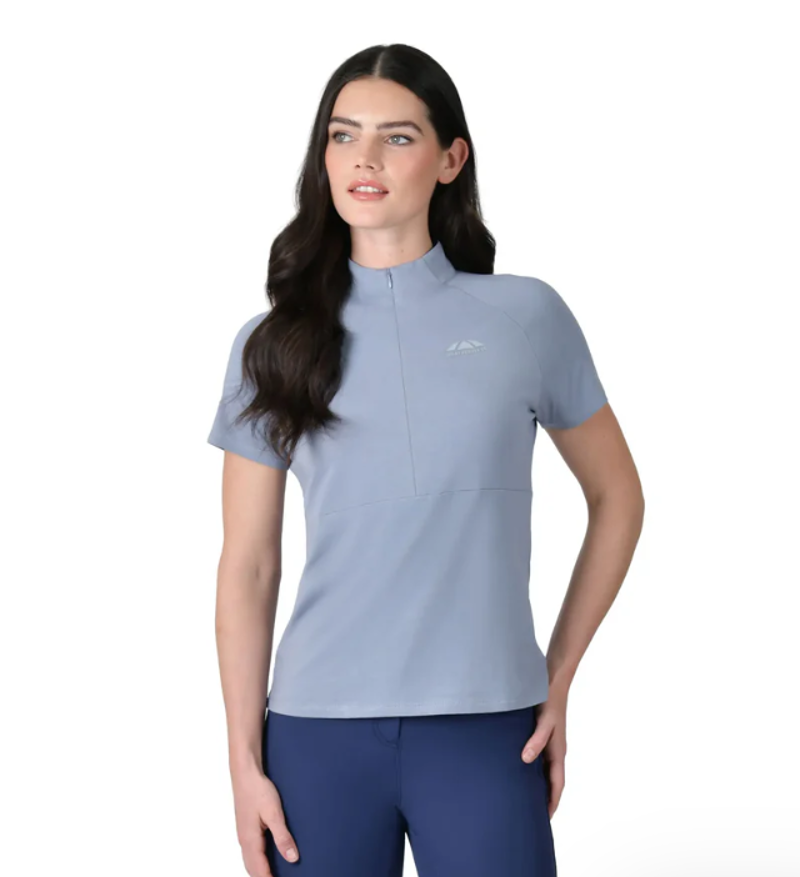 WeatherBeeta Bamboo  Ladies Short Sleeve Performance Base Layer - Blue Stone