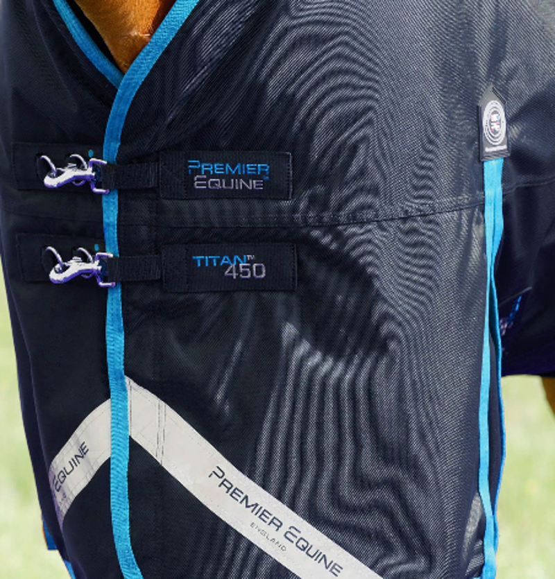 Premier Equine Titan 450g Original Turnout Rug - Navy-3